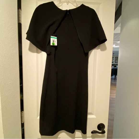 Alexia Admor Women’s Devi V Neck Midi Elegant Black Cape Dress New small - Picture 15 of 16